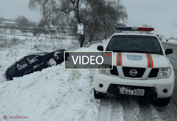 Atenție, ȘOFERI! În R. Moldova NU există trasee blocate, dar pe drumuri s-a format polei