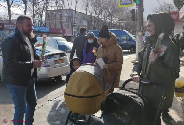 FOTO // De 8 Martie, echipa Partidului „ȘOR” a surprins într-un mod plăcut femeile din R. Moldova
