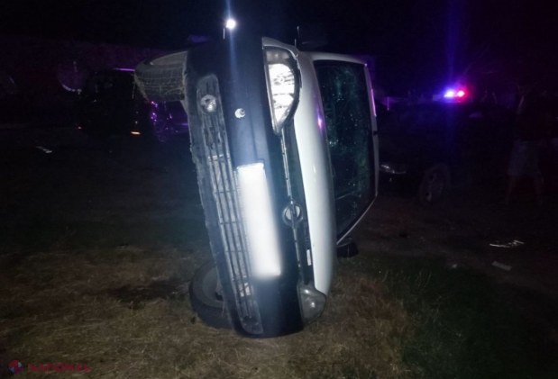 FOTO // Noapte albă la Drochia, după un ACCIDENT rutier cu implicarea a cinci automobile. Au avut de suferit și NOUĂ pietoni, care se aflau în preajma unui bar