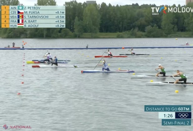 FOTO // Serghei Tarnovschi, în FINALA de la canoe simplu pe distanța de 1 000 de metri. Ucraineanul naturalizat a terminat al doilea cursa din semifinala sa și va lupta pentru o MEDALIE la Paris