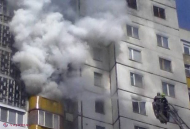 INCENDIU într-un bloc de locuit din sectorul Botanica