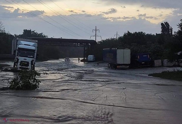GALERIE FOTO // PLOAIE în Chișinău: Copaci scoşi din rădăcini și căzuți inclusiv pe mașini, străzi spălate de ape, acoperișuri luate de vânt sau cabluri doborâte la pământ