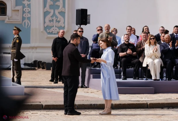 ULTIMA ORĂ // Maia Sandu, decorată la Kiev de Volodimir Zelenski: „Primesc această distincție în numele oamenilor din R. Moldova”