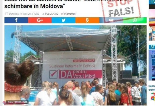 STOP FALS: Peste zece mii de persoane au participat la mitingul din 11 iunie de la Cahul