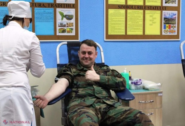 Soldații donează sânge: Campanie desfăşurată până pe 30 martie în toate garnizoanele din R. Moldova