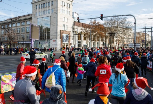 Copii din școli sportive și școli internat de pe ambele maluri ale Nistrului au participat la Maratonul de Crăciun, organizat cu sprijinul Uniunii Europene