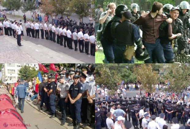 ȘASE polițiști, RĂNIȚI în timpul protestelor de ieri din fața PG