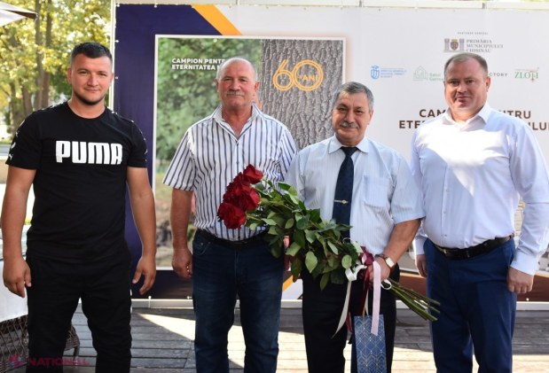 FOTO // Cel mai mare sportiv din istoria R. Moldova, Tudor Casapu, la 60 de ani. Mingireanul, SINGURUL campion olimpic moldovean la o probă individuală, a primit în dar ALBUMUL „Campion pentru eternitatea neamului”