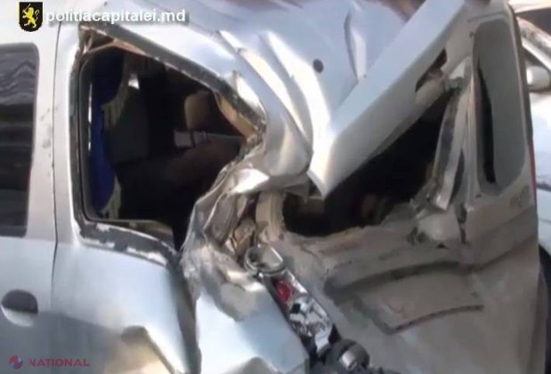 A furat o mașină și a accidentat-o!