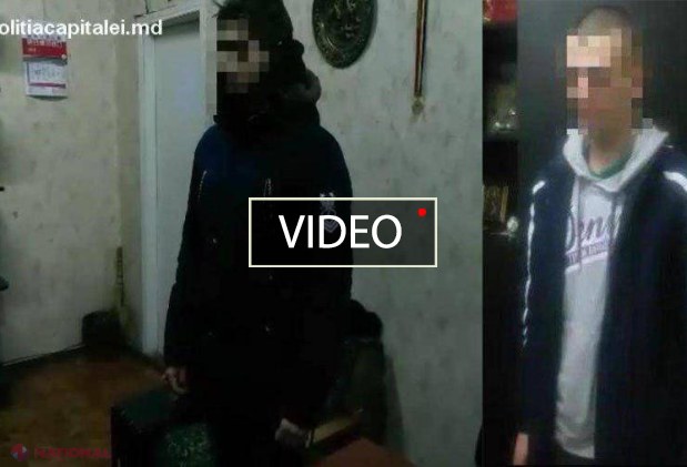 VIDEO // Cinci tineri, luați pe sus dintr-o scară de bloc din Chișinău: Riscă până la patru ani de închisoare