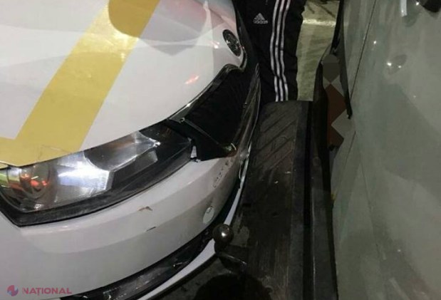 Chișinău // În încercarea de a fugi de Poliție, a TAMPONAT o mașină a inspectorilor de patrulare: Era beat și FĂRĂ permis de conducere