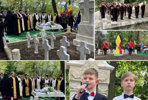 FOTO // Un mauzoleu al ostașilor români, căzuți pentru ELIBERAREA Basarabiei, inaugurat și sfințit pe teritoriul Cimitirului Eroilor din Chișinău