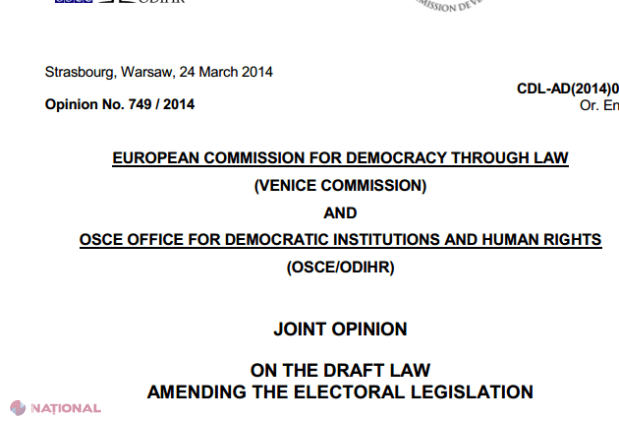 (DOC) Comisia de la Veneția, despre proiectul democraților privind VOTUL MIXT: „Această schimbare într-un an electoral îngrijorează”