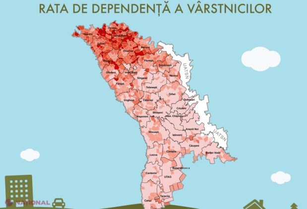 R. Moldova ÎMBĂTRÂNEȘTE: Cei mai mulți vârstnici sunt la nordul republicii
