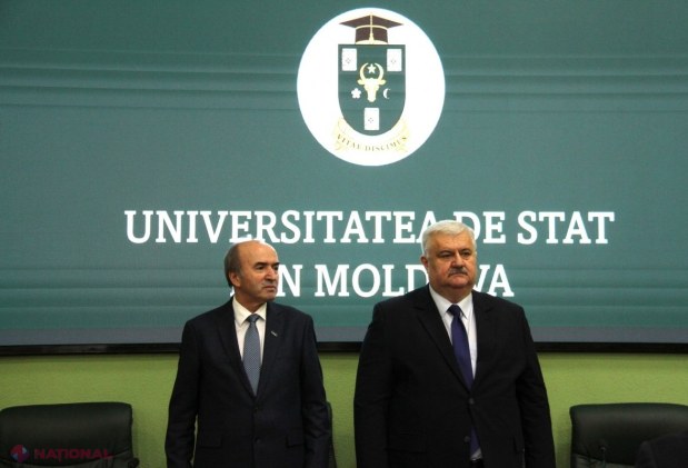 FOTO // Profesorul universitar Tudorel Toader, distins cu titlul onorific de „Doctor Honoris Causa” de către Universitatea de Stat din Moldova