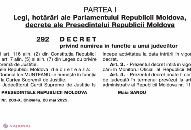 DECRET // Procuratura Generală a rămas fără șef: Ion Munteanu, numit judecător la CSJ