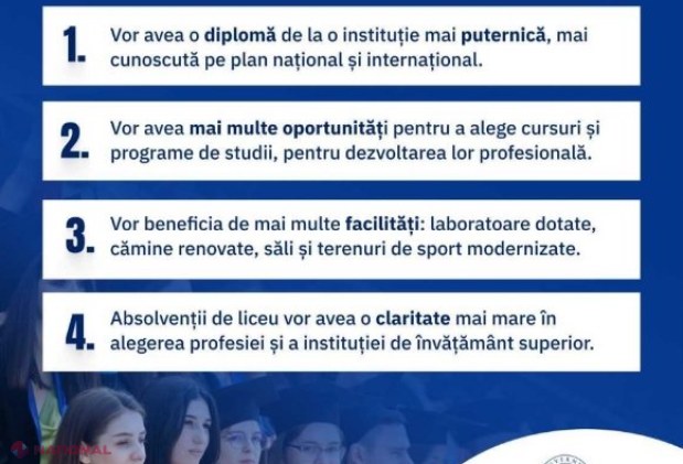REORGANIZARE // Zeci de instituții de învățământ superior și de cercetare din R. Moldova vor fi absorbite de PATRU universități mari