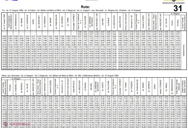 ATENȚIE! Rutele de autobuz nr. 18 și nr. 18„A”, dar și ruta de troleibuz nr. 31, care leagă suburbia Sângera de Chișinău, și-au modificat programul