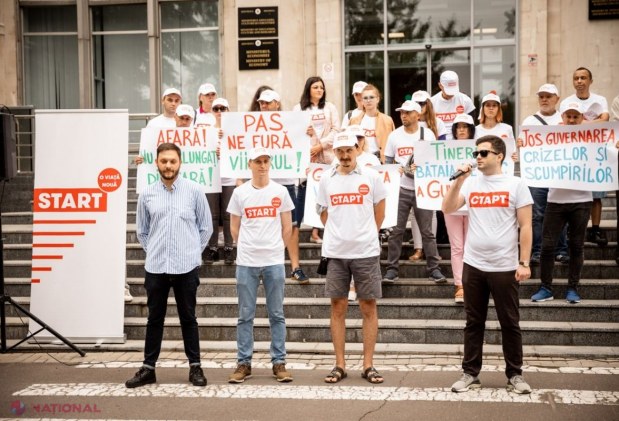 Tinerii Organizației „START” au protestat împotriva creșterii taxelor de cazare în căminele studențești
