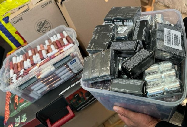 GALERIE FOTO // Haine, băuturi alcoolice sau cosmetice, comercializate într-un magazin din Chișinău fără acte de proveniență: Au fost aduse de peste hotare treptat, în cantități permise pentru uz personal