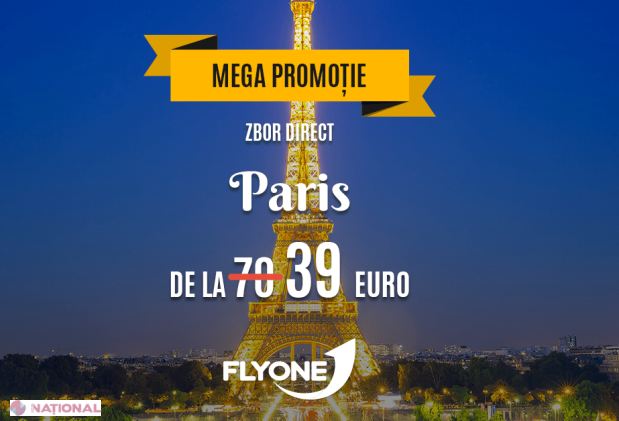 Mega Promoție FlyOne! Zboară de la doar 35 euro spre Europa și Rusia!