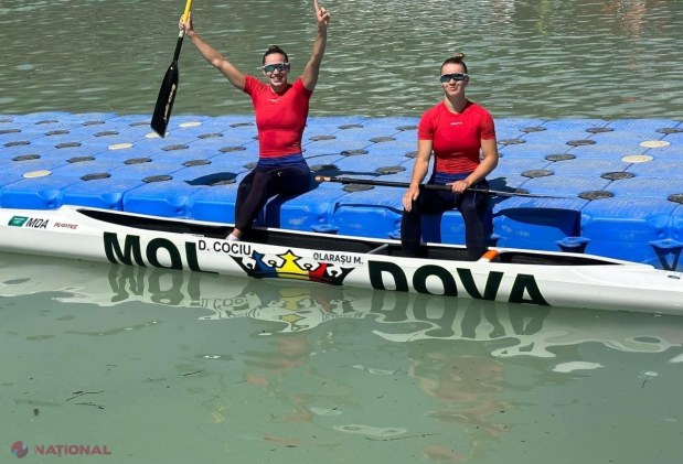 Medalie de AUR pentru R. Moldova la Campionatul Mondial de caiac-canoe din Italia. Tandemul Maria Olărașu și Daniela Cociu, VICTORIE cu stil pe distanța de 500 de metri
