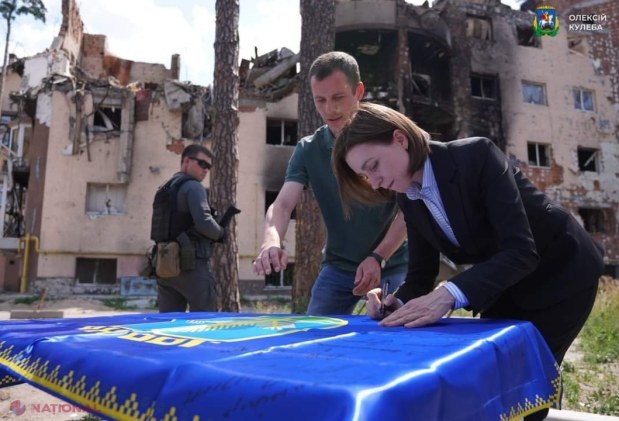 Maia Sandu a vizitat Borodeanka și Irpin, localități în care armata lui Putin a făcut PRĂPAD.
