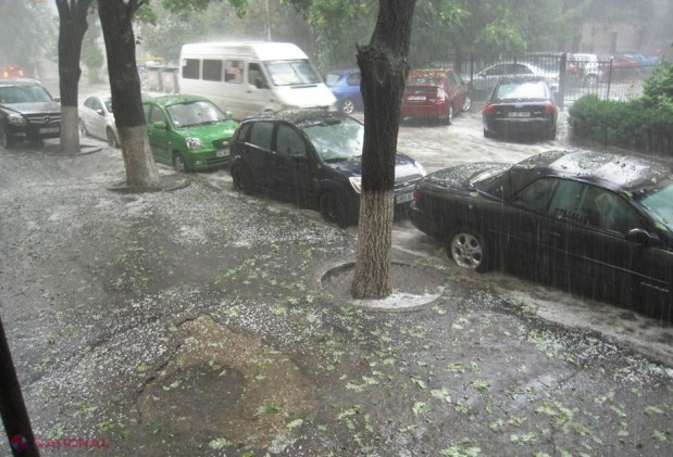 Ploile puternice și cu GRINDINĂ, care au căzut ieri în R. Moldova, au inundat gospodării, au lăsat localități fără lumină, au distrus hectare întregi de culturi agricole și au doborât arbori, blocând trasee