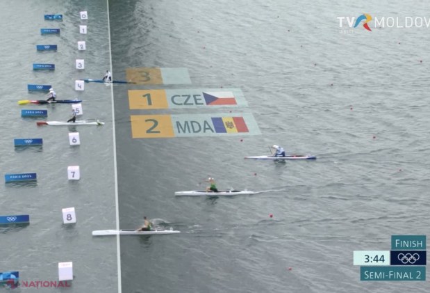 FOTO // Serghei Tarnovschi, în FINALA de la canoe simplu pe distanța de 1 000 de metri. Ucraineanul naturalizat a terminat al doilea cursa din semifinala sa și va lupta pentru o MEDALIE la Paris