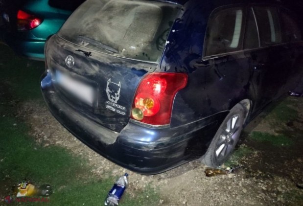 FOTO // Noapte albă la Drochia, după un ACCIDENT rutier cu implicarea a cinci automobile. Au avut de suferit și NOUĂ pietoni, care se aflau în preajma unui bar