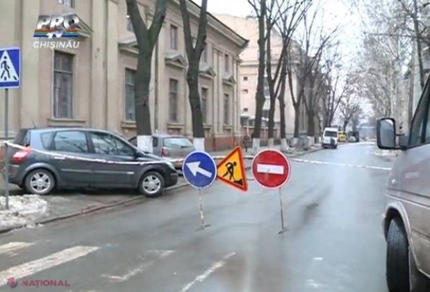 Trafic suspendat pe strada Vasile Alecsandri din capitală