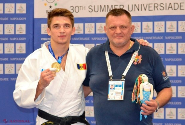 FOTO // Prima MEDALIE pentru R. Moldova la Universiada Mondială 2019. Victorie în 7 SECUNDE pentru Dorin Coțonoagă