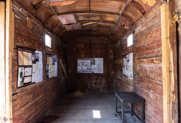GALERIE FOTO // Expoziția „Basarabeni în Gulag”, desfășurată în două vagoane plasate în PMAN în memoria victimelor celui de-al doilea val de deportări staliniste, va putea fi vizitată până la 30 iulie