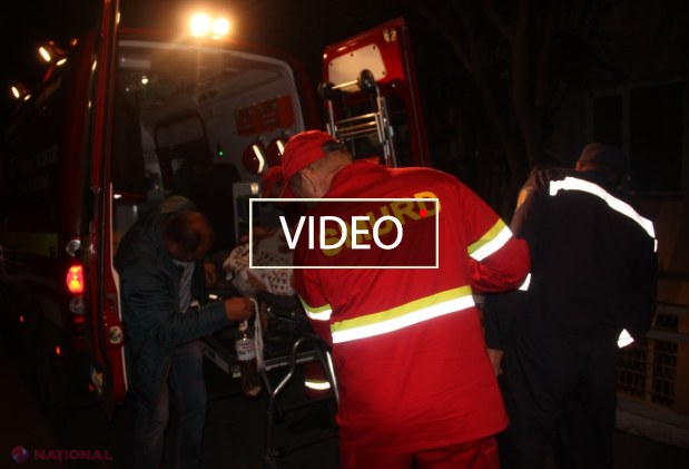 VIDEO // Moldoveanul lovit de un autobuz în Odesa a fost adus în R. Moldova de un echipaj al SMURD