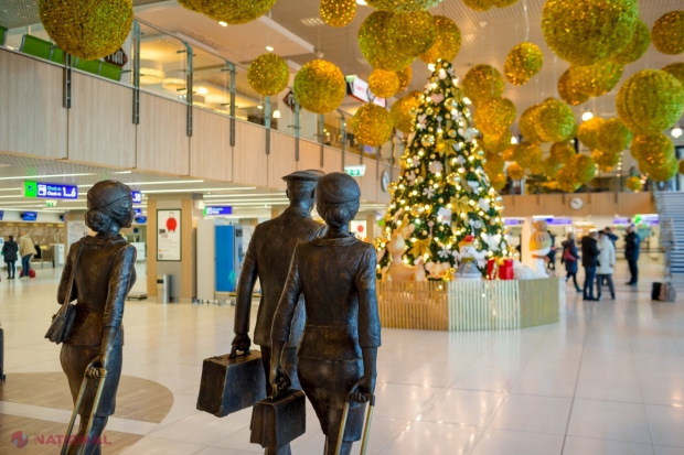 GALERIE FOTO // Start sărbătorilor de iarnă la Aeroportul Internațional Chișinău. Călătorii nimeresc într-o lume a BASMELOR odată ce pășesc pragul AIC