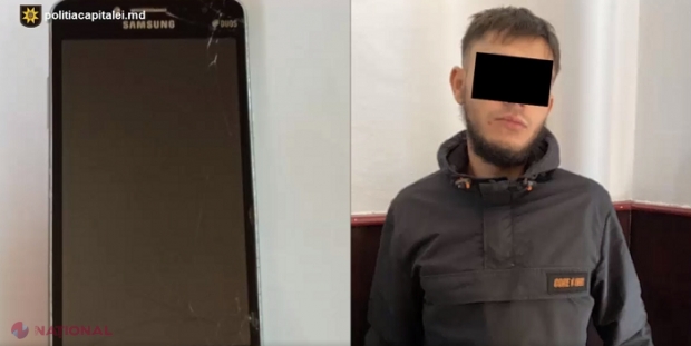 VIDEO // Cum fură un ins telefonul din mașina unui taximetrist din Chișinău, care și-a lăsat automobilul cu geamul deschis