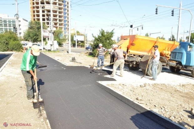 Bandă suplimentară de CIRCULAȚE pe strada București din Chișinău