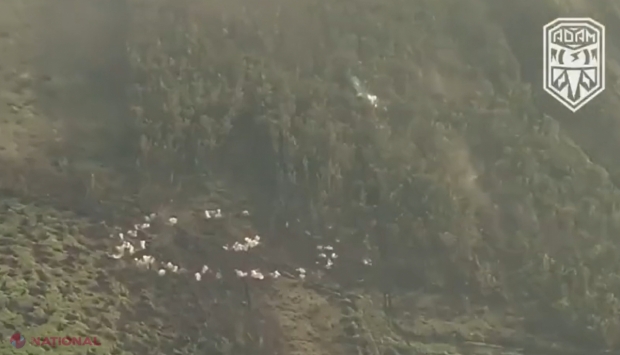 VIDEO // Imagini reale cu RĂZBOIUL din Ucraina. Cum arată un bombardament cu muniții cu dispersie 