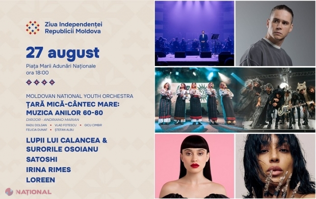 Concert extraordinar, dedicat celor 33 de ani de Independență a R. Moldova: Cine va urca pe scena din PMAN pe 27 august