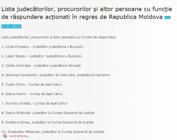 GAFĂ // Ministerul Justiției promite să acționeze în judecată un magistrat DECEDAT