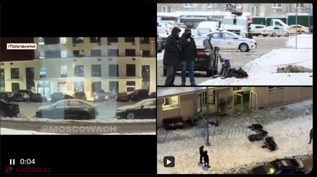 VIDEO +18 // Momentul exploziei în care a murit generalul rus Igor Kirilov, într-un atentat pus la cale de ucraineni. Bomba, ascunsă în mânerul unui scuter
