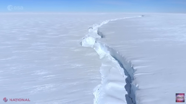 VIDEO // Primele imagini cu aisbergul imens care s-a desprins din Antarctica. Este de dimensiunea Londrei