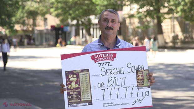 VIDEO // Loteria Națională: Ziua Independenței i-a adus 777 777 de lei unui norocos din Bălți: „Sincer vorbind, este o sumă nebună. E un dar!”