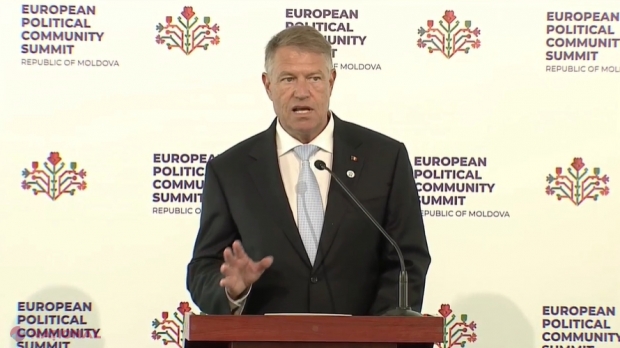 Iohannis, despre ȘANSELE R. Moldova de a adera la UE până în 2030 și de ce e necesar de a racorda Chișinăul la o discuție extinsă privind garanțiile de SECURITATE: „Dacă nu reușim să ajutăm Ucraina și R. Moldova, înseamnă că am pierdut”