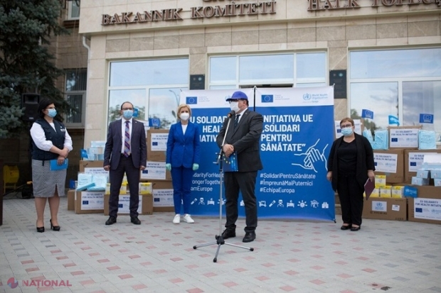 UE și OMS au dus zeci de mii de măști, respiratoare, ochelari de protecție și halate în Găgăuzia, pentru a ajuta la combaterea pandemiei de COVID-19