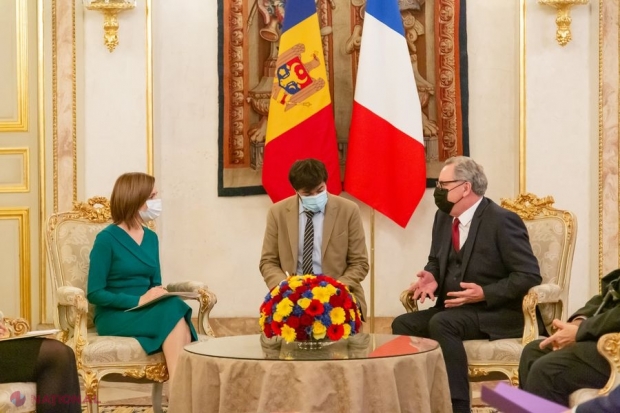 Maia Sandu și-a început vizita de lucru la Paris: „Ne dorim să fim un partener credibil în plan extern, iar partenerii francezi ne vor susține în angajamentul nostru pentru lupta cu corupția”