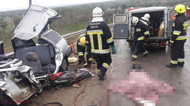 VIDEO // Accident groaznic la Cahul: Un bărbat a decedat pe loc, iar altul a ajuns în stare gravă la spital