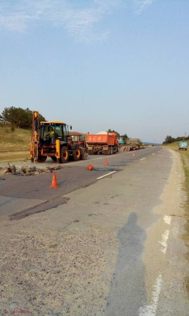 Restricții pe trasele din R. Moldova: O bucată de asfalt s-a UMFLAT, iar camioanele nu mai pot circula ziua