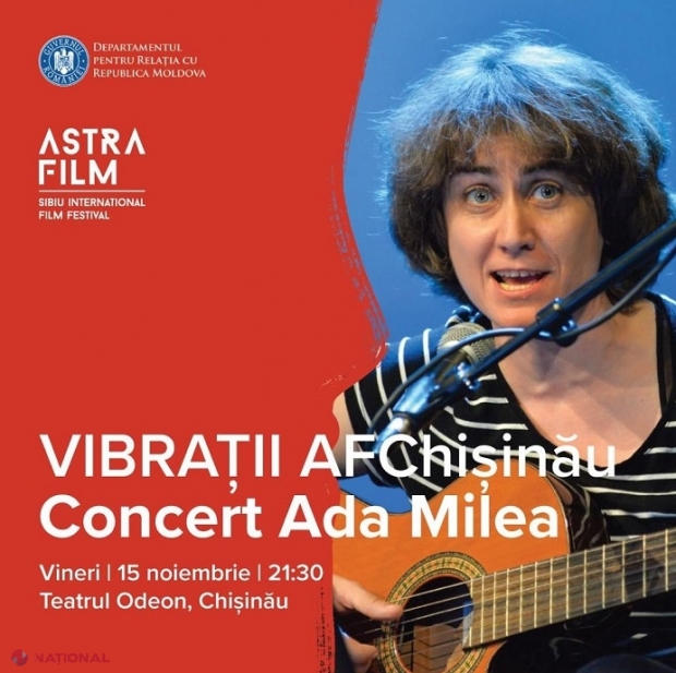 Astra Film Chișinău // Ada Milea, concert unic la Chișinău și „Umberto Eco - Biblioteca lumii”, film-eveniment urmat de o dezbatere despre „Era Feudalismului Digital”
