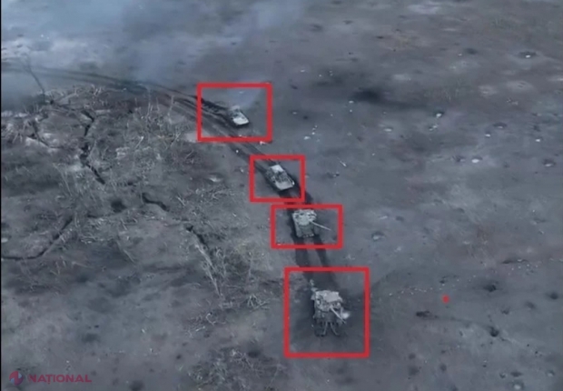 VIDEO // Înfrângere dureroasă suferită de armata lui Putin. O coloană de blindate rusești a fost DISTRUSĂ pe front. Ucrainenii au tras cu toate tipurile de arme